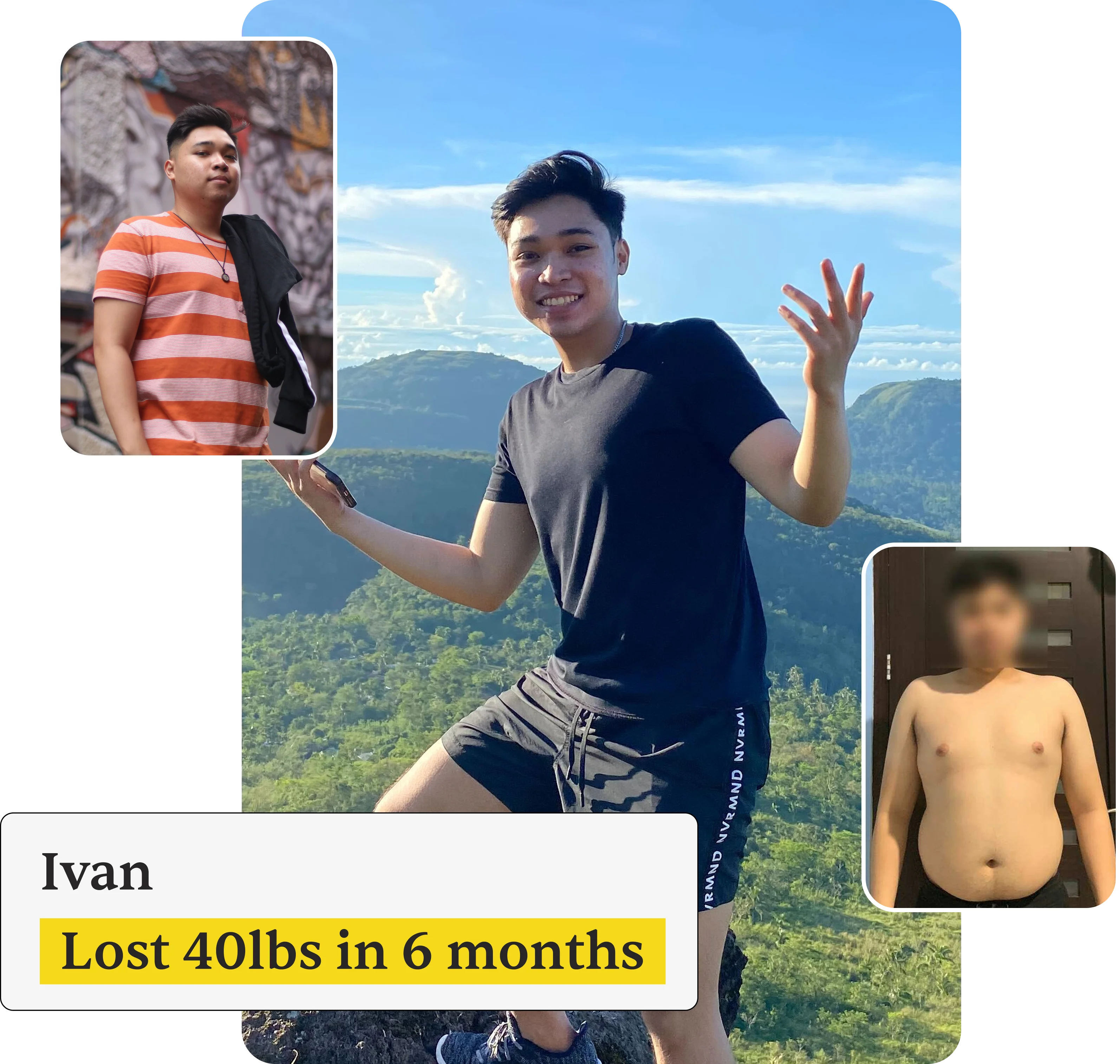 Happy customer after weight loss journey